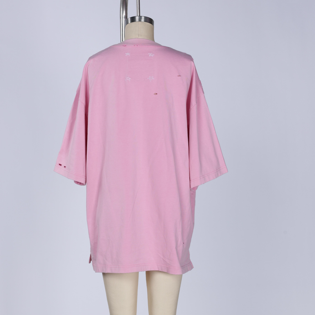 OVERSIZED MASCOT FACE TEE | BRAINFROG PINK
