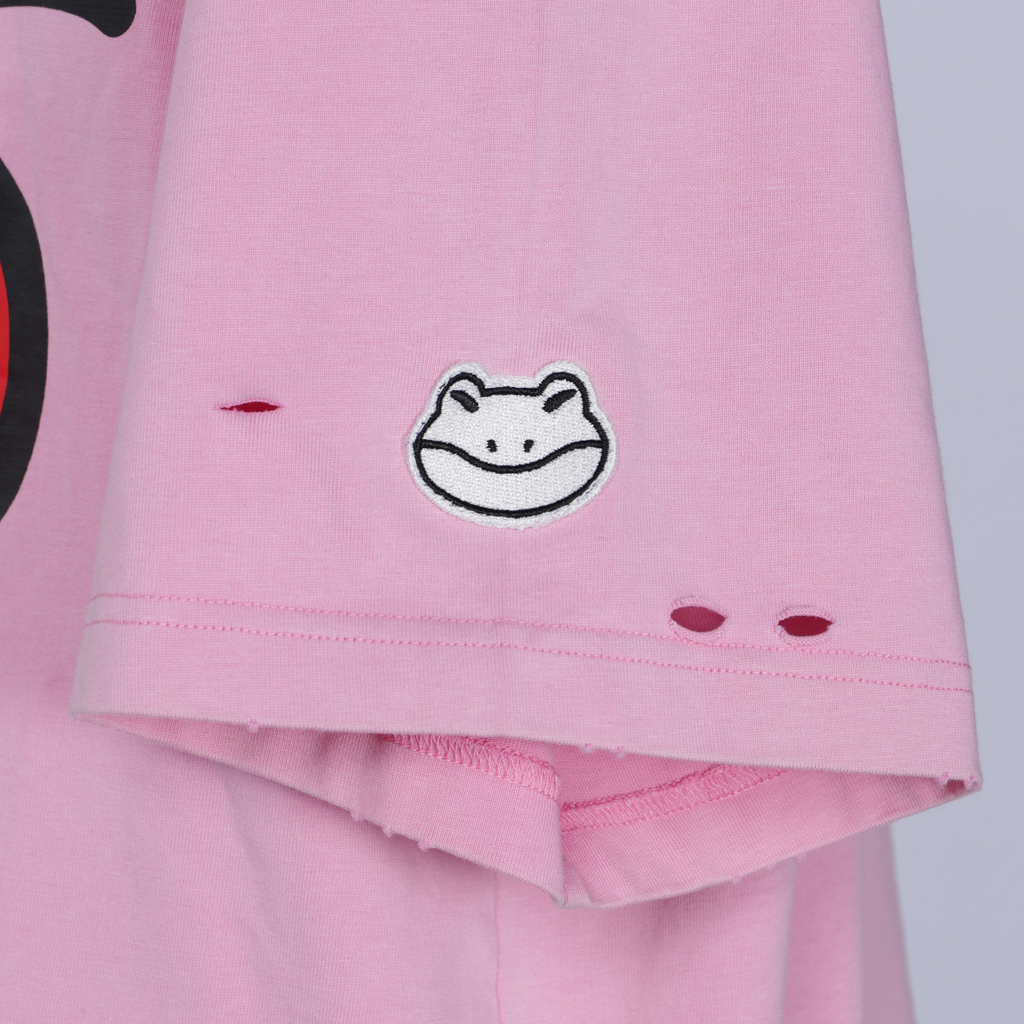 OVERSIZED MASCOT FACE TEE | BRAINFROG PINK